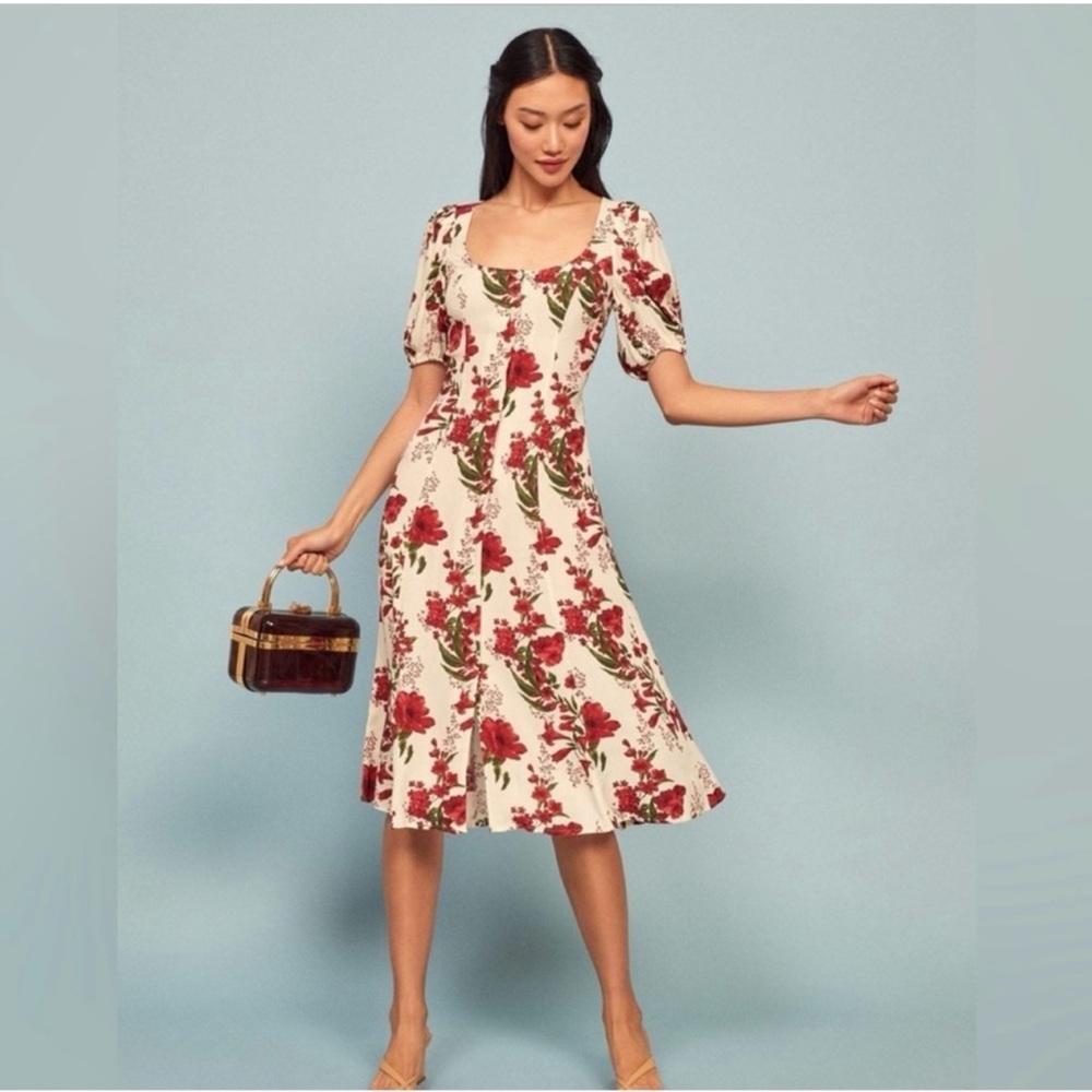 Reformation Beechwood dress in Georgette print, size 2, excellent condition